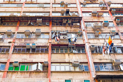 Low angle view of building at construction site