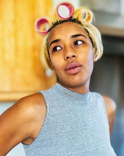 Portrait of young woman