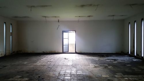 Interior of abandoned building