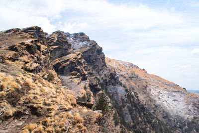 Rock formation against sky