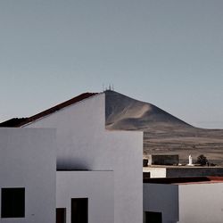 Low angle view of building against clear sky