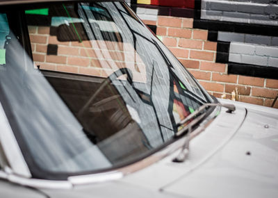 Reflection of car on window