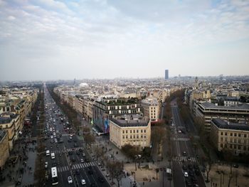 High angle view of city