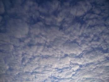 Low angle view of clouds in sky
