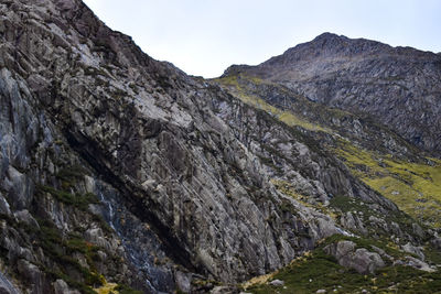 Low angle view of mountain against sky