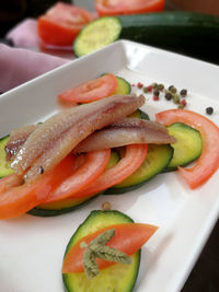 Close-up of food in plate