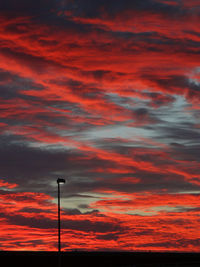 Low angle view of dramatic sky during sunset