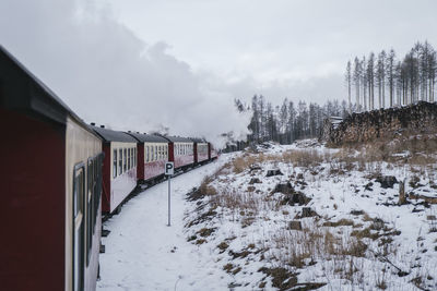 Scenic view of snow covered landscape