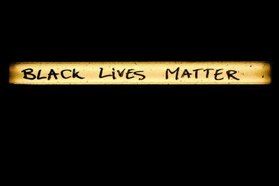 Close-up of text on black background