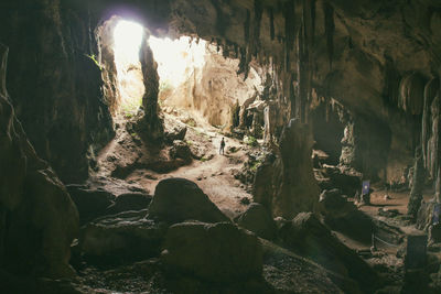 Rock formations in cave