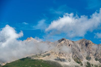 Panoramic view of mountains against sky