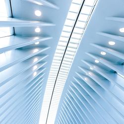 Low angle view of illuminated staircase