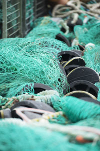 Close-up of fishing net