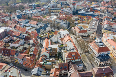 High angle view of townscape