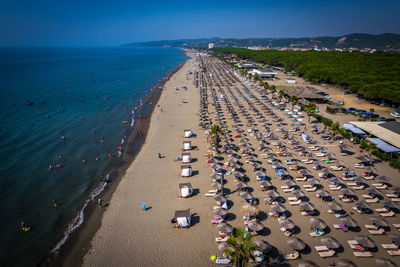 High angle view of beach