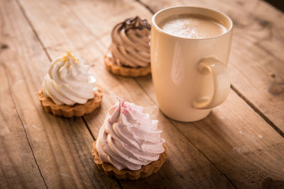 Close-up of dessert on table