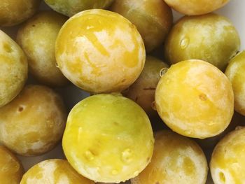 Close-up of wet fruits