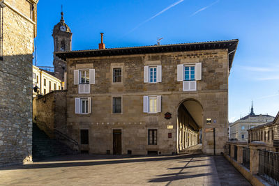 View of vitoria-gasteiz medieval historic center, basque country, spain