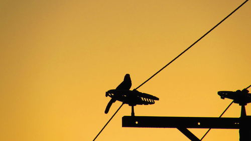 Low angle view of sky at sunset