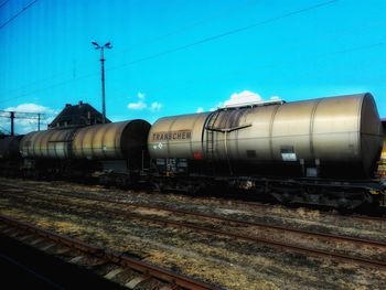 Railroad tracks against sky