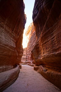 Rock formations in a canyon