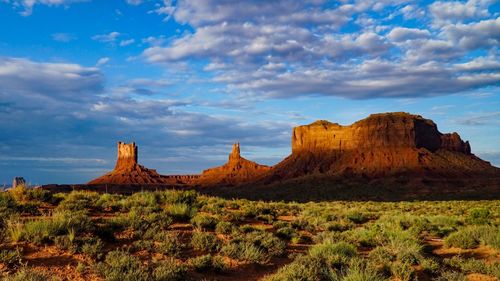 Rock formations in desert