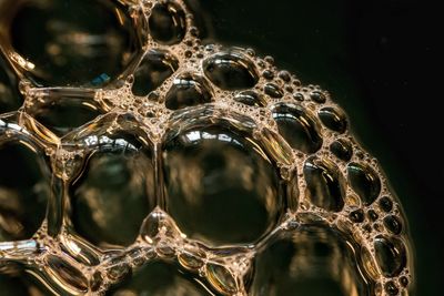 Close-up of bubbles in water