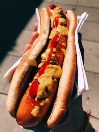 Close-up of hot dog