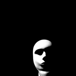 Woman standing at night