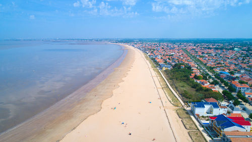 Panoramic view of beach against sky