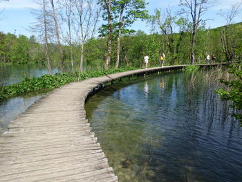 Footbridge over river