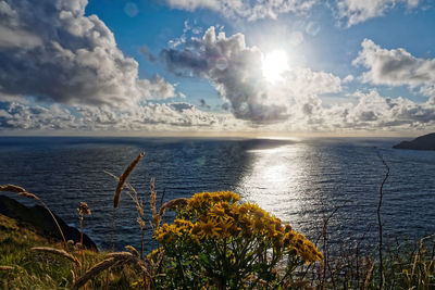 Scenic view of sea against sky