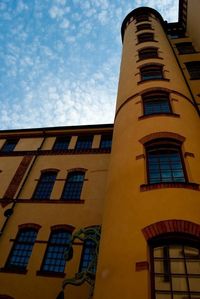 Low angle view of building against sky