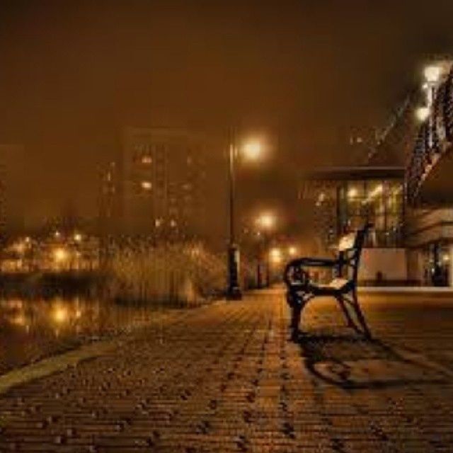 night, illuminated, the way forward, built structure, building exterior, street, architecture, street light, city, transportation, lighting equipment, empty, bicycle, road, electricity, sidewalk, diminishing perspective, outdoors, absence, cobblestone