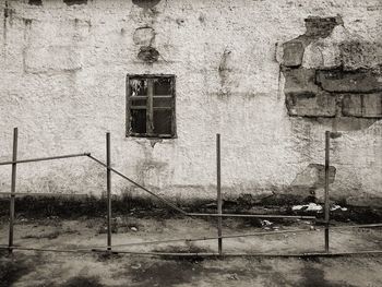 Old weathered wall of building