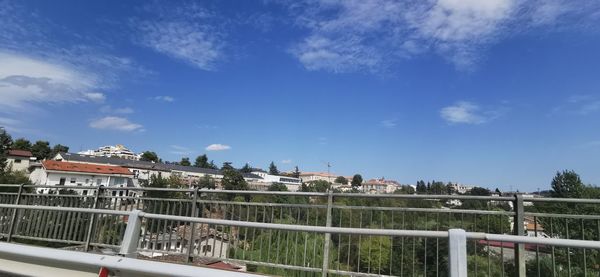 Buildings against blue sky