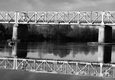 Bridge over river against sky