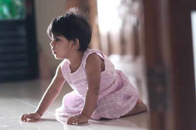 Baby child playing on floor