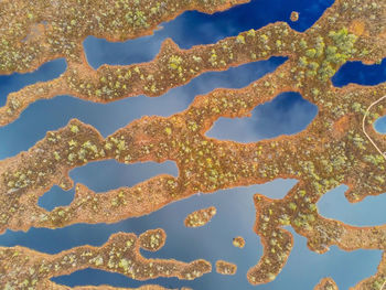 Full frame shot of water flowing on metal