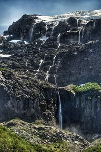 Scenic view of waterfall