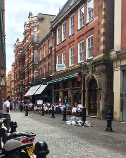 People sitting at outdoors restaurant