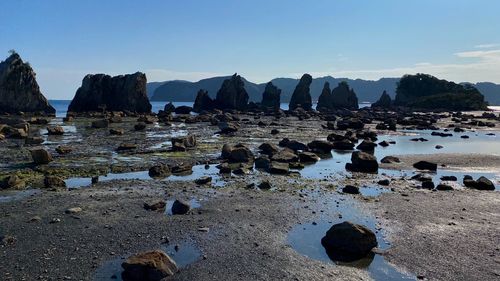 Panoramic view of beach against sky