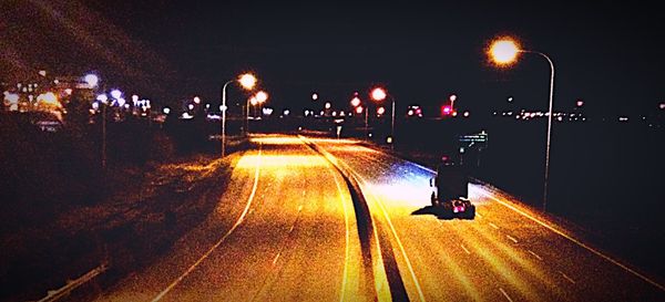 Night view of illuminated street light