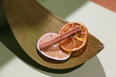 Close-up of fruit on table