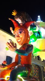 Close-up of a carousel in amusement park