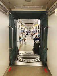 People sitting in train