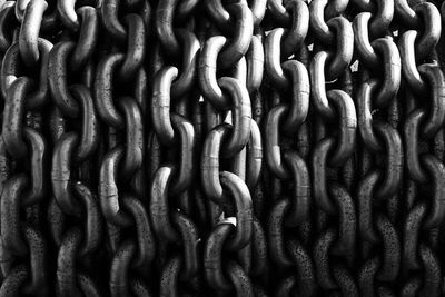 Full frame shot of metal chain