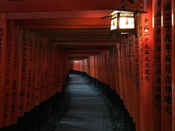 Empty corridor of building