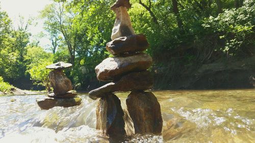 Rocks in water