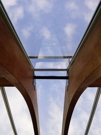 Low angle view of bridge against sky